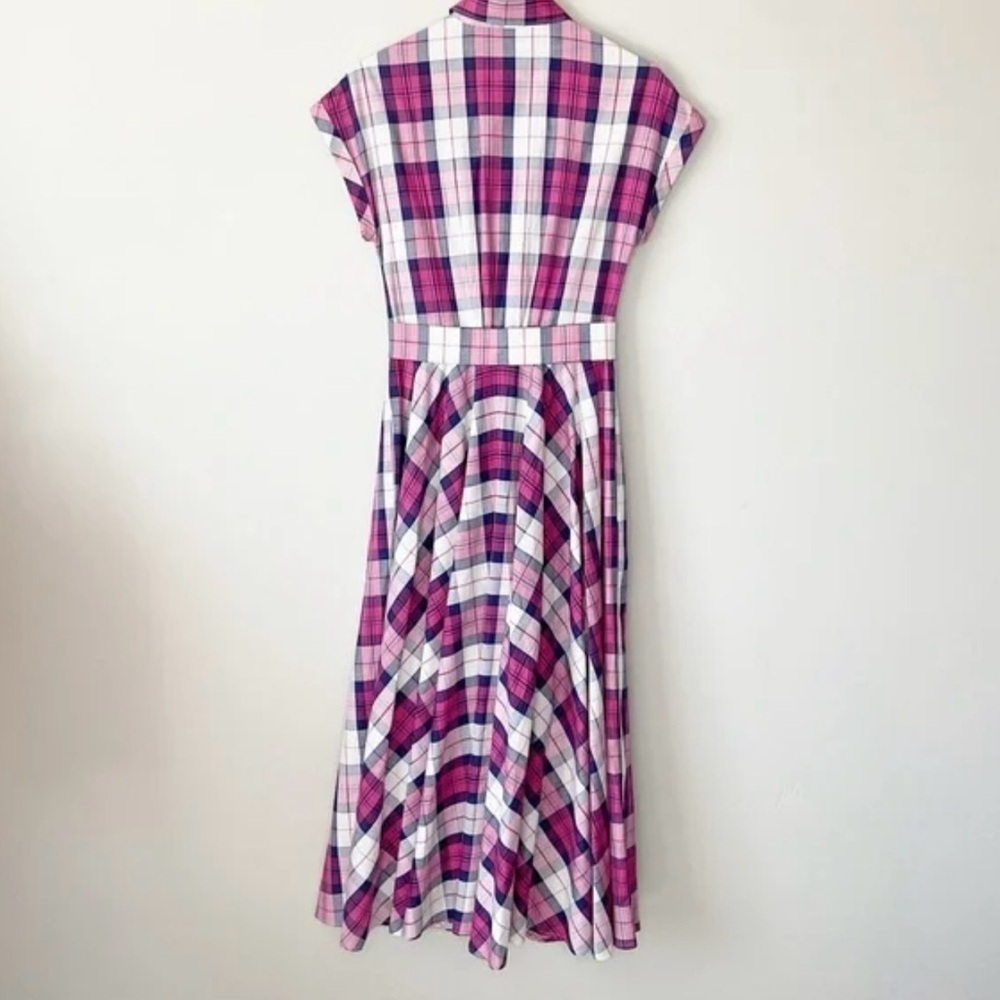 Sara Roka Adalyn Summer Madras Dress, Cotton/ Linen, Italy 42 (US 6) - Picture 2 of 3